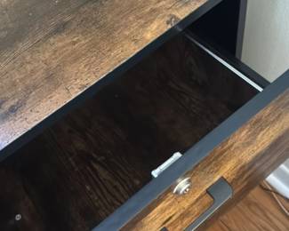 Industrial Style Storage Cabinet with Metal Frame