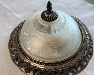 Vintage Frosted Glass Flush Mount Ceiling Light Fixture