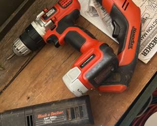 Black & Decker Cordless Drill and Handisaw with Corded Drill