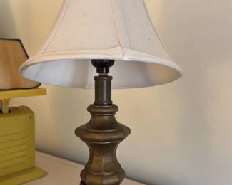 Vintage Brass Lamp with Bell Shade