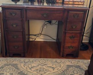 Antique Wooden Desk with Drawers