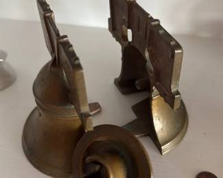 Antique "USA" Marked Brass Door Knob Set
