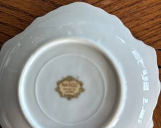 Vintage NASCO Leaf Dish with Floral Motif