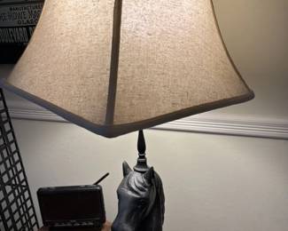 Cast Iron Horse Head Lamp Base