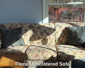 Floral Upholstered Sofa