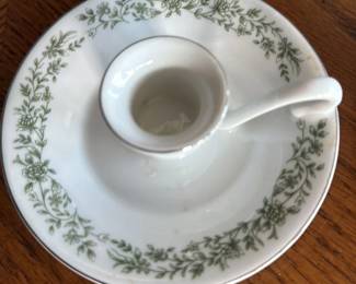 Nippon Porcelain Candlestick Holder with Floral Design