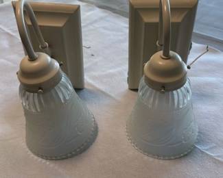 Vintage Sconces with Frosted Glass Shades