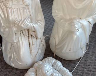 Vintage Blow Mold Nativity Set