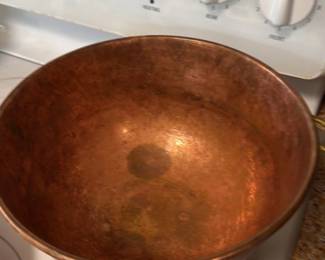 Vintage copper mixing bowl