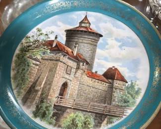 Decorative Plate with Old Nuremburg Castle Scene