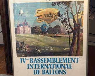 Chateau de Balleroy International Balloon Festival Poster 1978