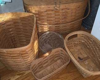 Vintage Wicker Picnic Basket Set