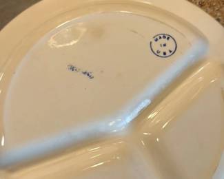 Blue Willow Divided Dinner Plate