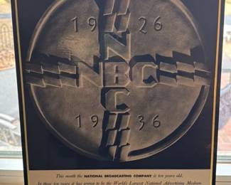 NBC Radio Corporation of America 1936 Advertising Poster