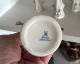 Set of Four Porcelain Angels with Musical Instruments