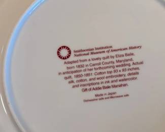 Smithsonian Institution "National Museum of American History" Eliza Baile Quilt