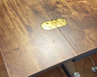 Rustic Industrial Style Rolling Desk with Integrated Storage