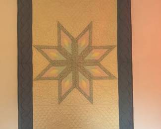 Handmade Star Quilt Wall Hanging
