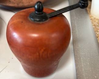 Vintage Wooden Apple Kitchen Grinder