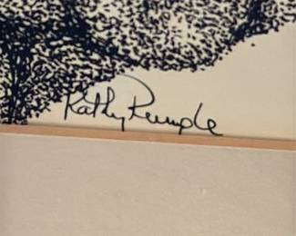 Original Bulldog Portrait Stipple Drawing by Kathy Rumple