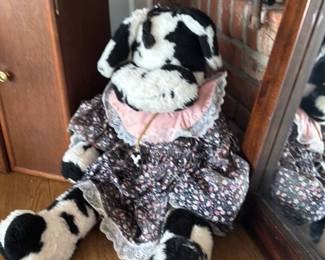 Vintage "Cow Print" Teddy Bear