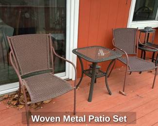 Woven Metal Patio Set