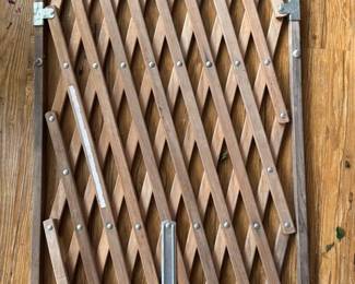 Vintage Accordion Style Wooden Gate or Room Divider