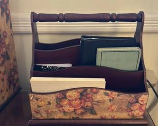 Vintage Floral Decorative Desk Organizer