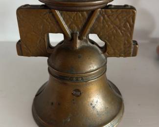 Antique "USA" Marked Brass Door Knob Set