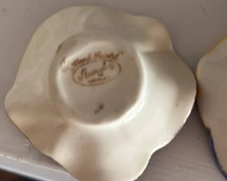 Hand Painted Ceramic Pansy Dish