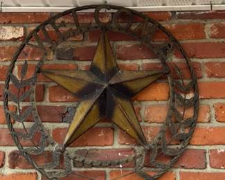 Metal Texas Star Wall Decor
