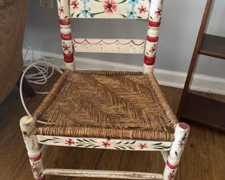Vintage Hand Painted Childs rocking chair