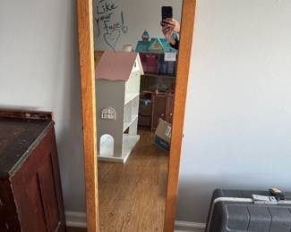 Wooden Framed Full Length Mirror
