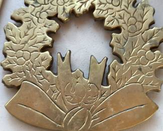 Brass Wreath with Bow