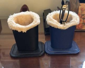 Faux Leather Lined Eyeglass Holders