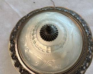 Vintage Frosted Glass Flush Mount Ceiling Light Fixture