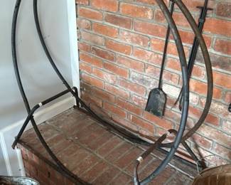 Vintage Wrought Iron Fireplace Screen