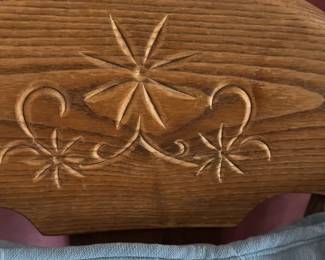 Vintage wooden rocking Chair with Dolls