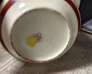 Japanese Imari Porcelain Teapot and Two Cups