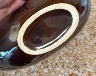 Mid Century Drip Glaze Ceramic Serving Bowl