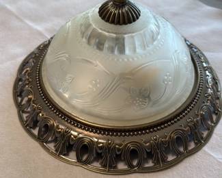 Vintage Frosted Glass Flush Mount Ceiling Light Fixture