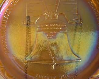 Carnival Glass Liberty Bell Plate