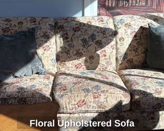 Floral Upholstered Sofa