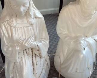 Vintage Blow Mold Nativity Set