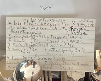 Silver Plate Flatware Set - "Nobility" Pattern