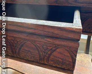 Antique Oak Drop Leaf Gate Leg Table