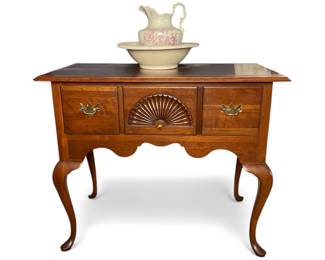 Ethan Allen Queen Ann style low accent table