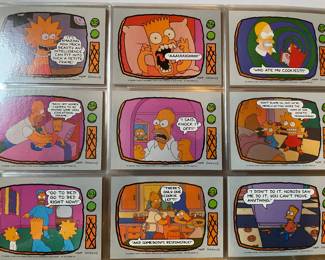 The Simpsons trading cards vtg
