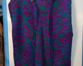 Vintage knit cardigan vest