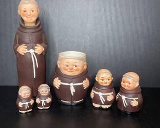 Vintage Goebel Friar Tuck monk figurines